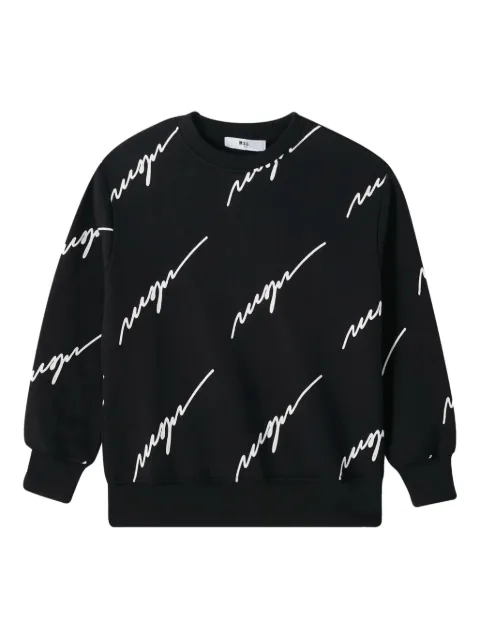 MSGM Kids sudadera con logo