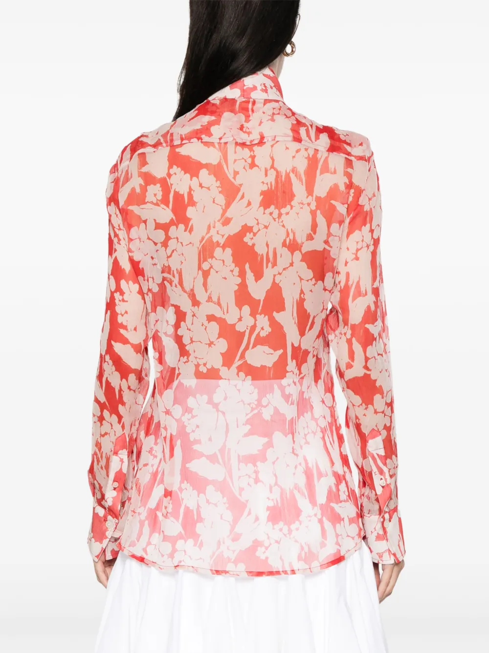 Victoria Beckham Chiffon blouse Rood