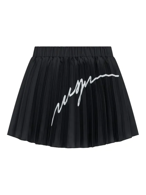 MSGM Kids falda con logo estampado