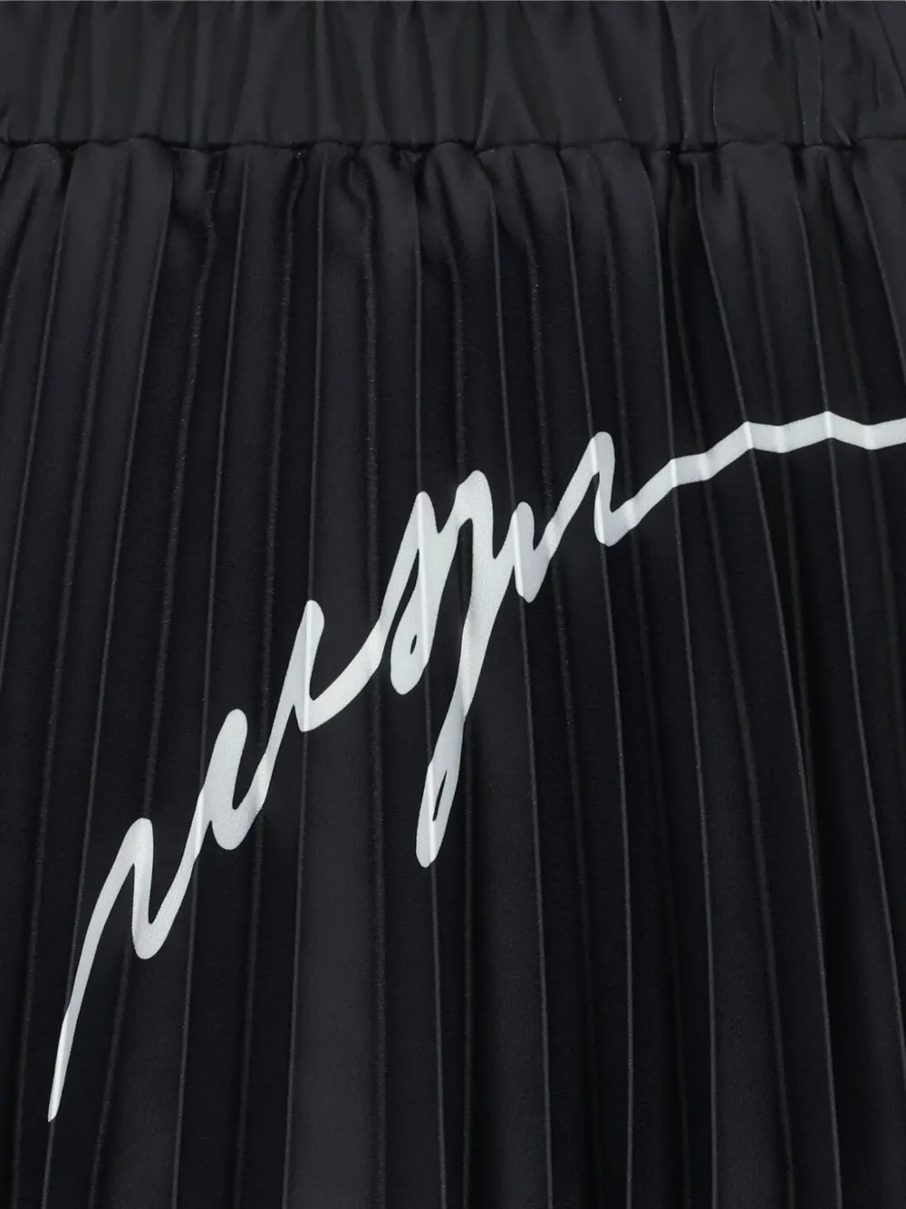Shop Msgm Logo Skirt In Black