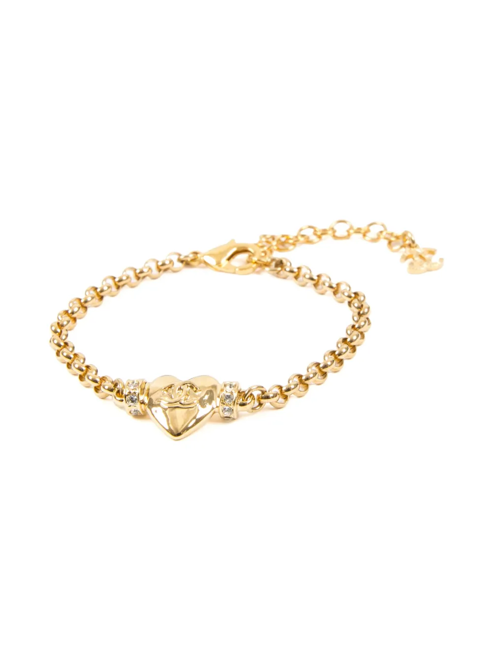 CHANEL Pre-Owned 2000s heart-motif bracelet | Gold | Image 1