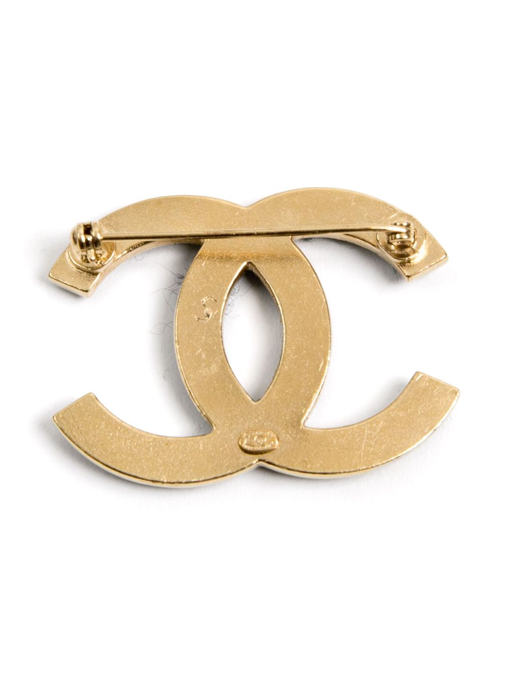 CHANEL Pre-Owned 2013 CC tweed brooch - Goud