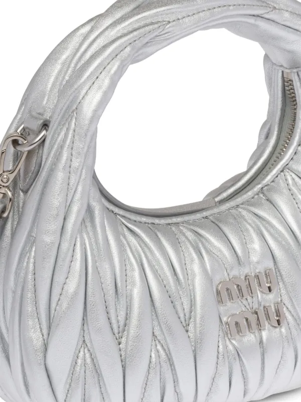 Miu Miu Wander Mini Bag | Silver | FARFETCH Miu Miu Wander Mini Bag | Silver | FARFETCH