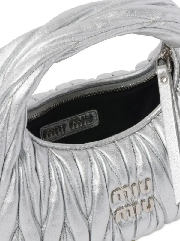 Miu Miu Wander Mini Bag | Silver | FARFETCH Miu Miu Wander Mini Bag | Silver | FARFETCH