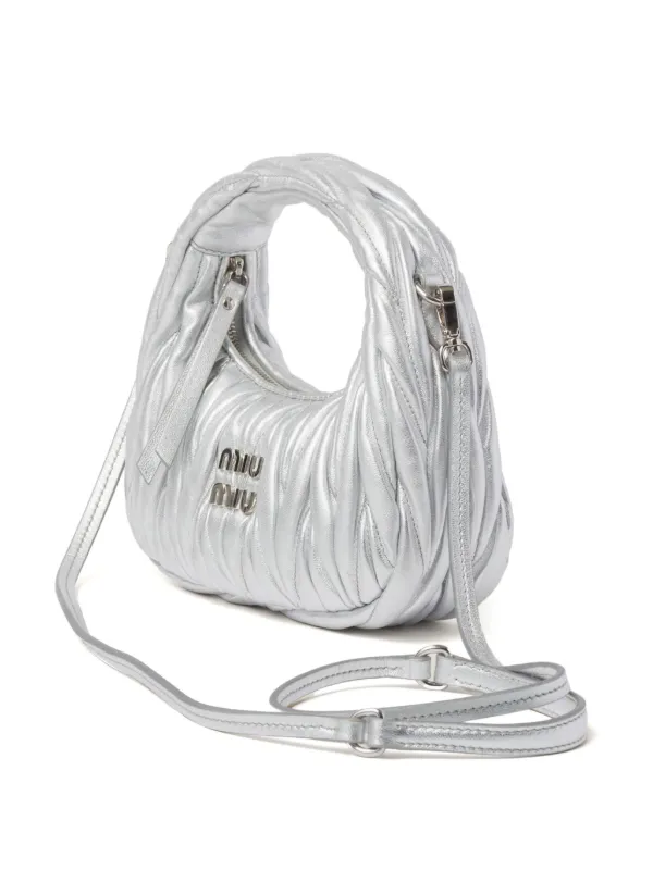 Miu Miu Wander Mini Bag | Silver | FARFETCH Miu Miu Wander Mini Bag | Silver | FARFETCH