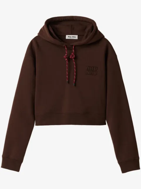 Miu Miu cotton fleece hoodie
