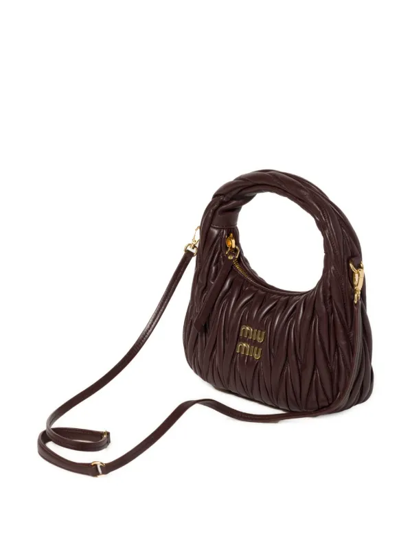 MIU MIU ダークブラウン パーティーバッグ Miu Miu Wander Tote Bag | Brown | FARFETCH RO