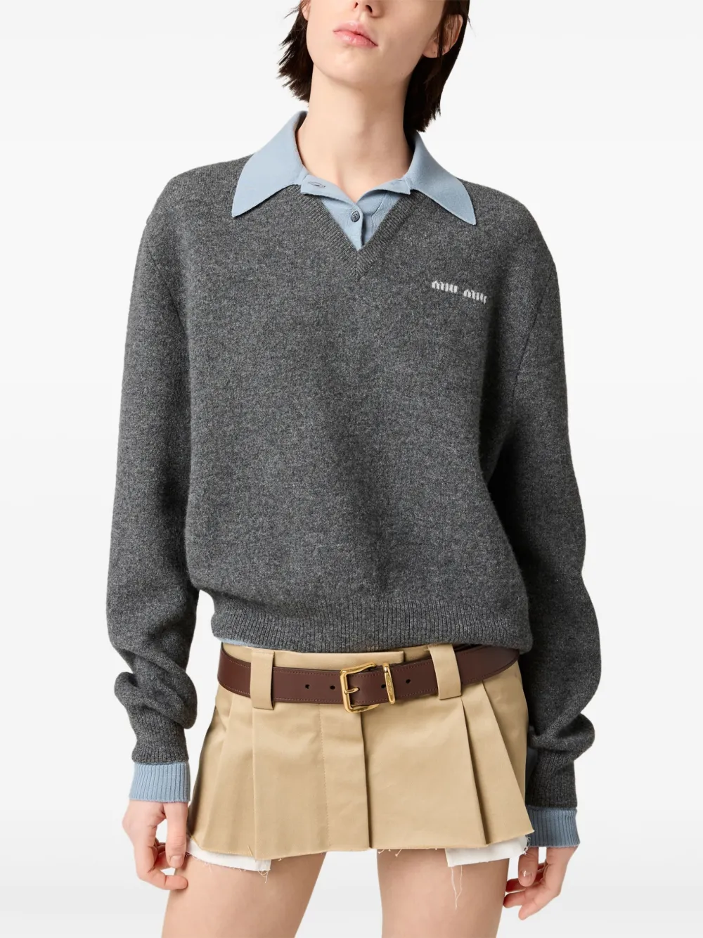 Miu Miu layered polo top