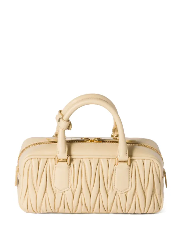 Miu Miu Arcadie Matelassé Tote Bag | Neutrals | FARFETCH