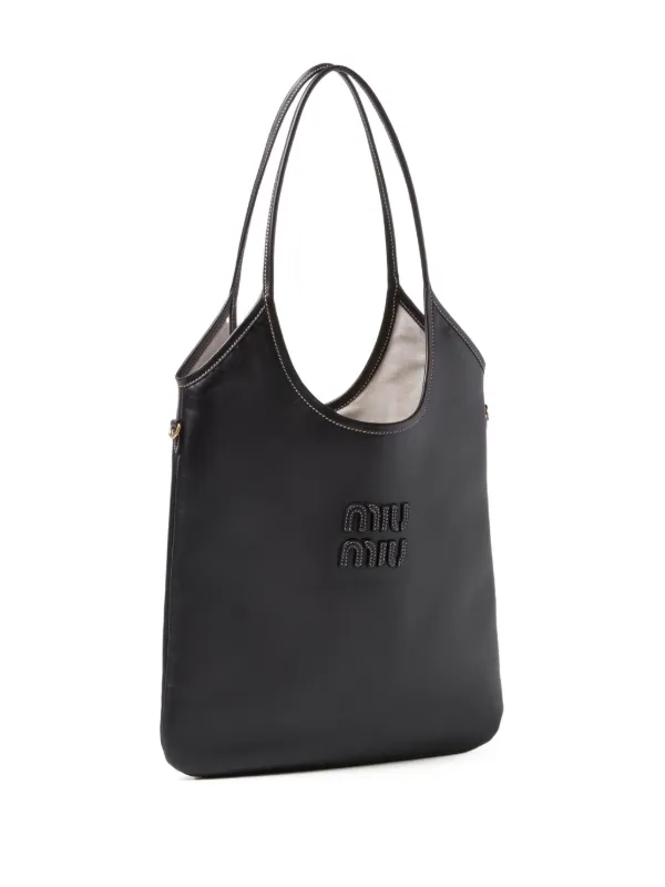 Miu Miu Ivy Tote Bag | Black | FARFETCH