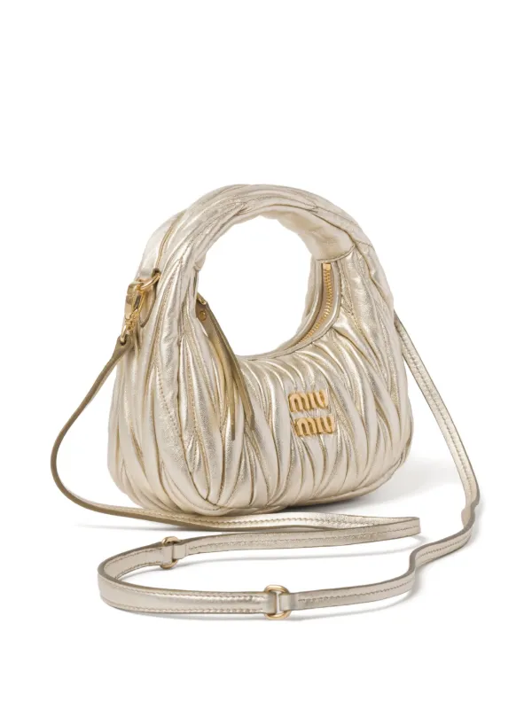 Miu Miu Wander Mini Bag | Gold | FARFETCH