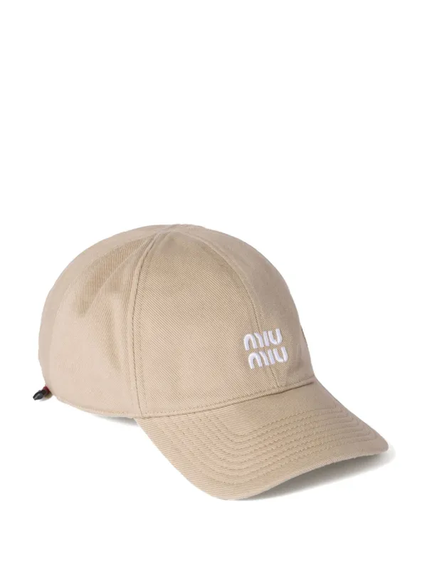 Miu Miu デニム キャップ | ニュートラル | FARFETCH JP