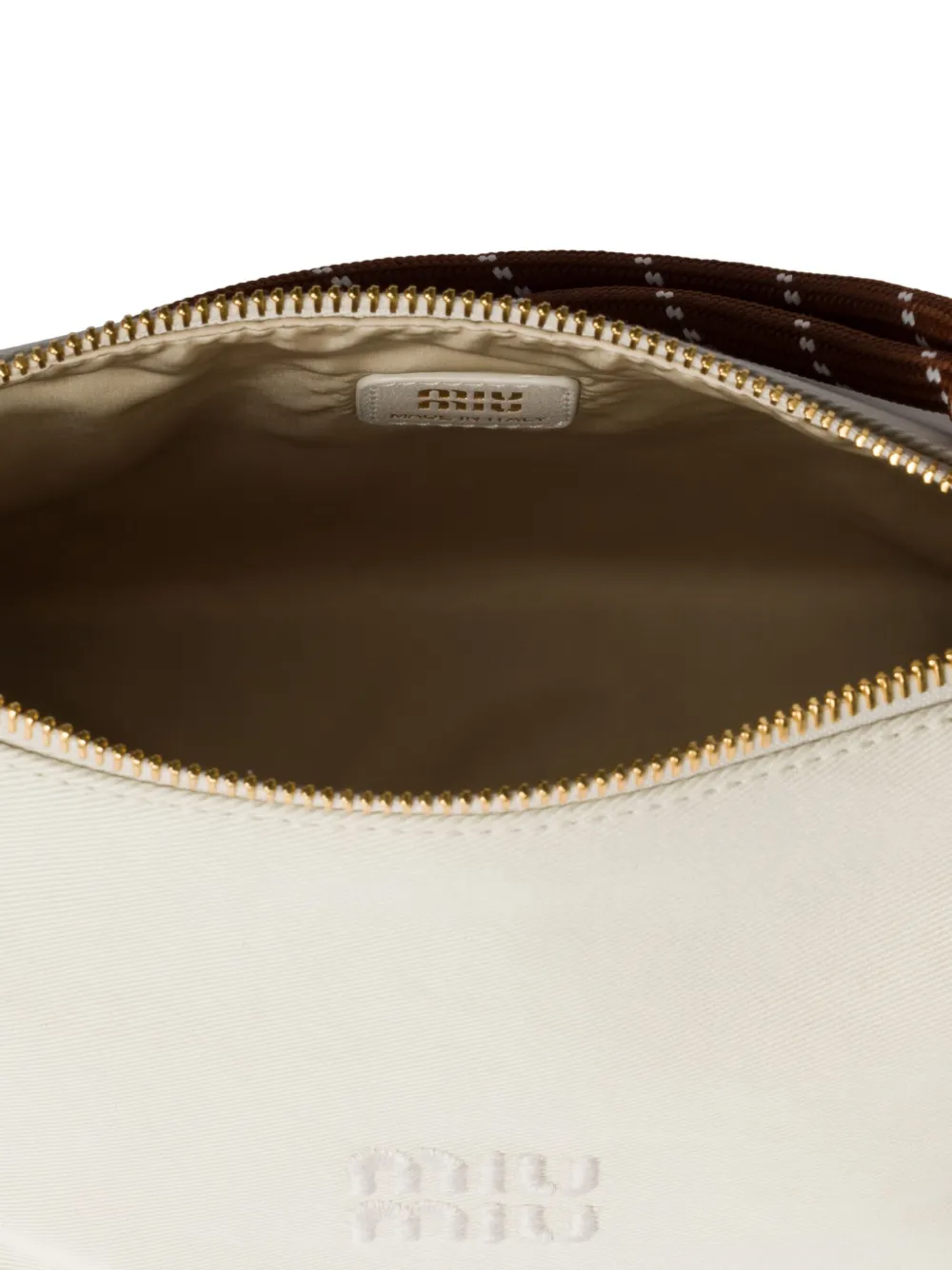 Miu Miu Gabardine Mini Bag In White