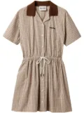 Miu Miu checked mini dress - Neutrals