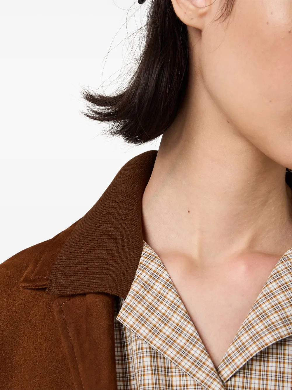 Miu Miu Checked Mini Dress | Neutrals | FARFETCH