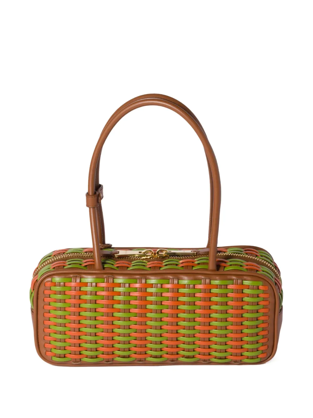 Miu Miu Beau leren shopper - Bruin