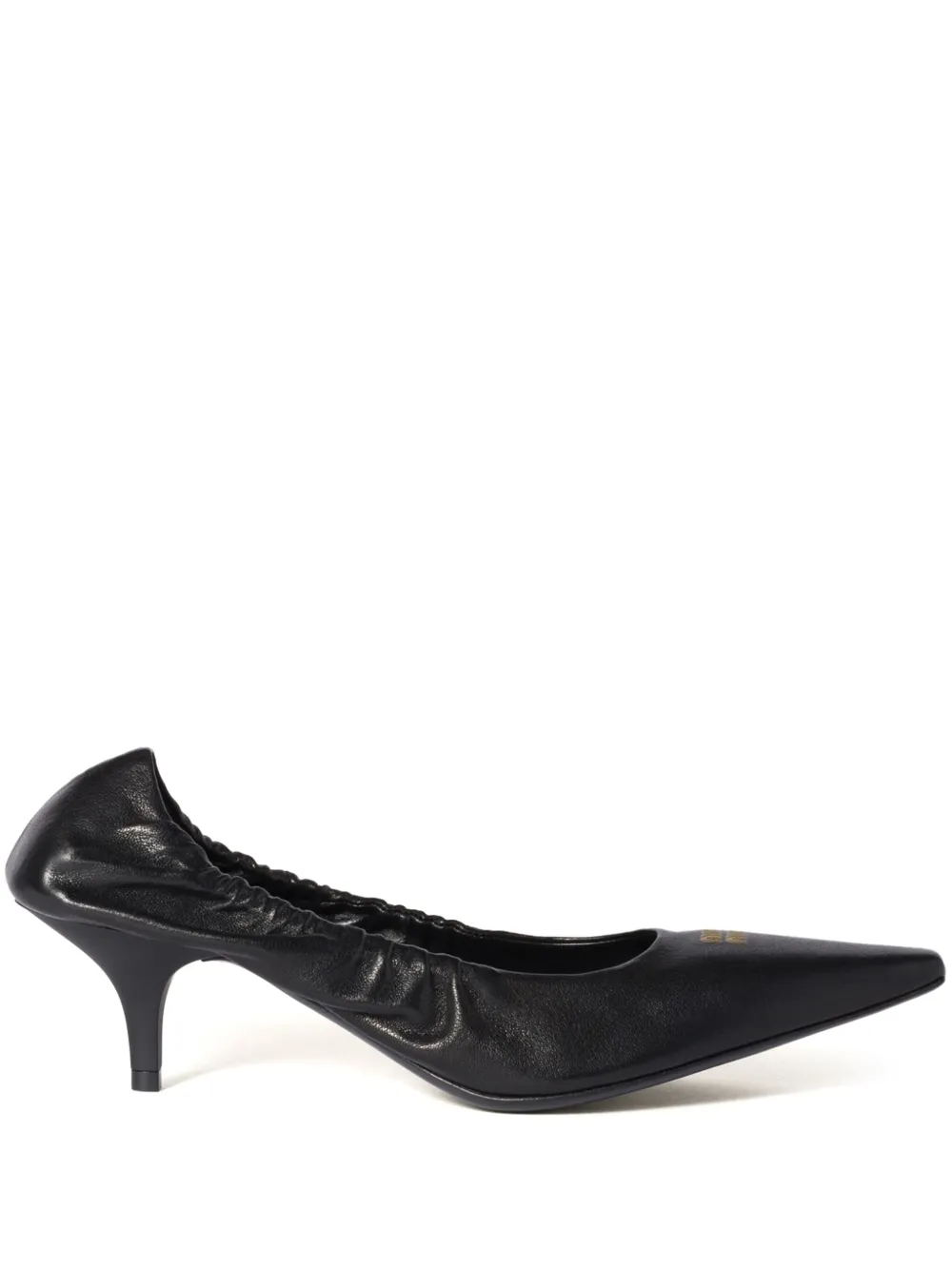 Miu Leren pumps Zwart