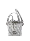 Miu Miu Matelassé leather micro bag - Silver