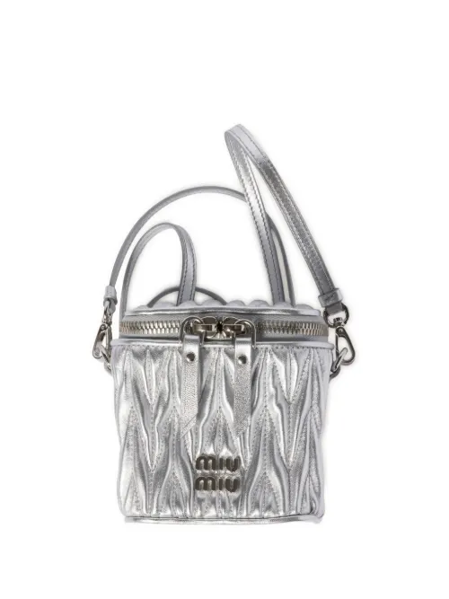Mini sac en cuir à design matelassé - Miu Miu - Modalova