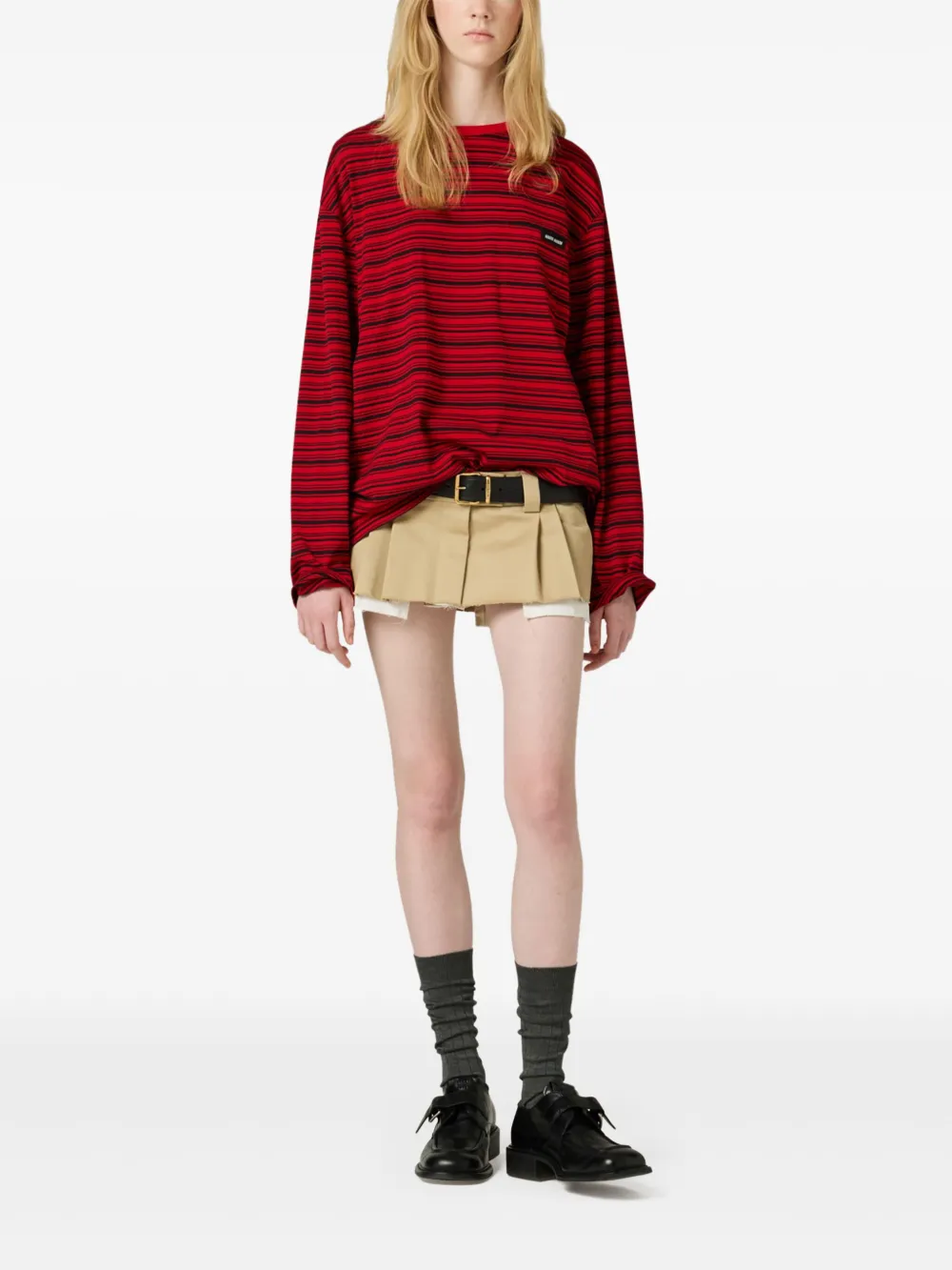 Miu Miu Katoenen jersey T-shirt - Rood