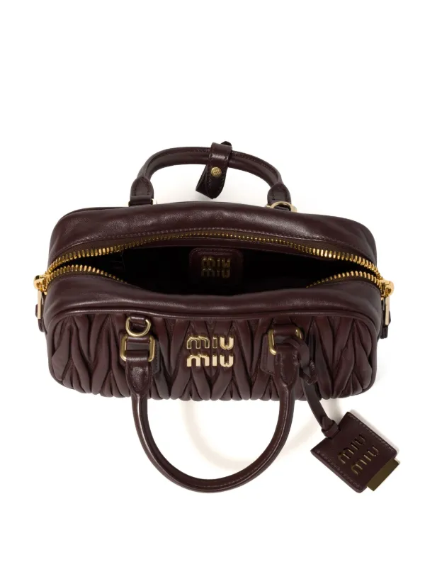 ★MIU MIU直営店★Arcadie マトラッセ スエードバッグ ミュウミュウのアイコンバッグ「アルカディ」スエードの新作