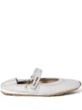 Miu Miu leather ballet flats - White