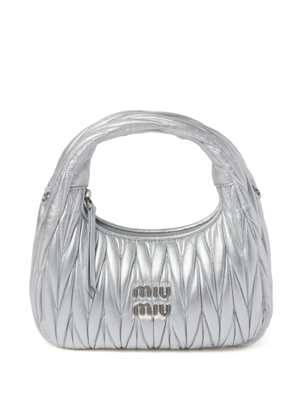 Miu Wander matelassé shopper Zilver