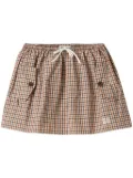 Miu Miu gingham-check mini skirt - Brown