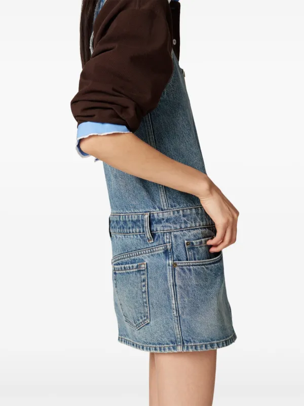 ワンピース MIU MIU Denim mini dress Miu Miu Denim Mini Dress | Blue | FARFETCH