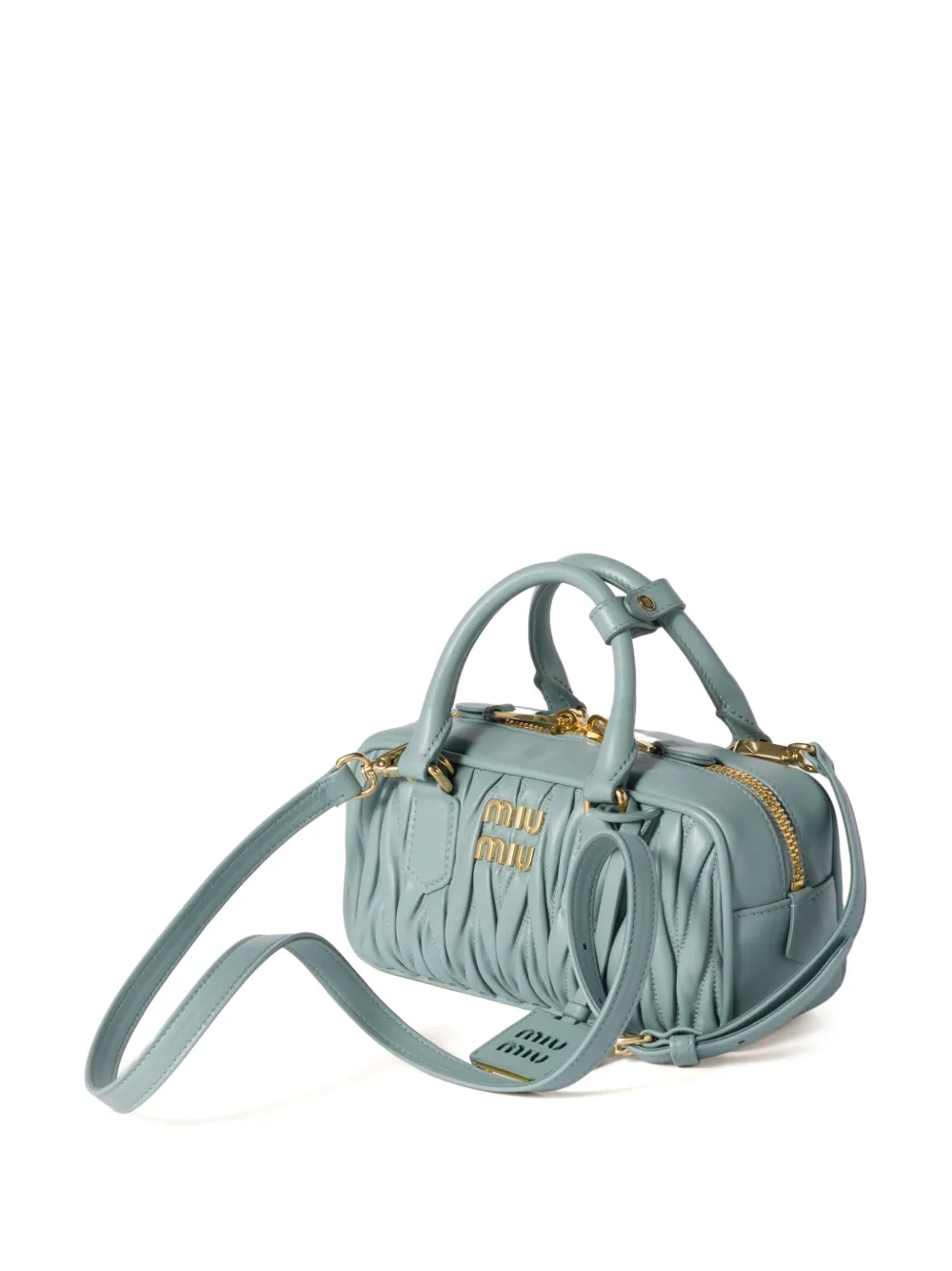 Miu Arcadie matelassé shopper Groen