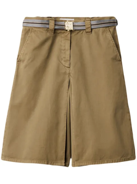Miu Miu garment-dyed cotton midi skirt 