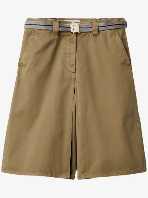 Miu Miu garment-dyed cotton midi skirt 