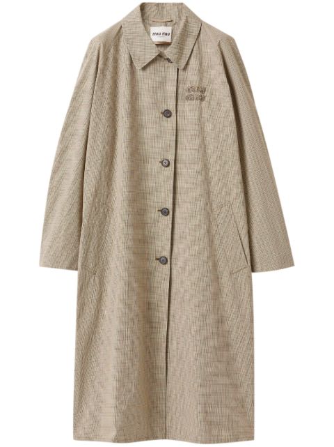 Miu Miu Trenchcoat mit Logo-Patch