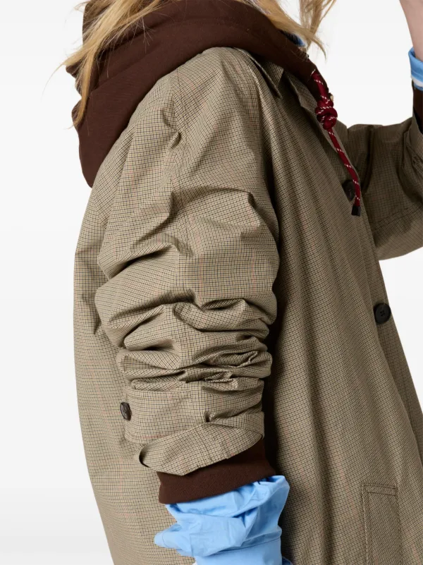 Miu Miu logo-patch Trench Coat | Green | FARFETCH Miu Miu logo-patch Trench Coat | Green | FARFETCH