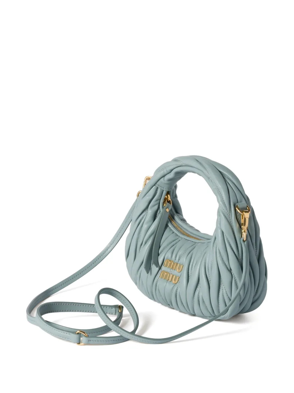 Miu Miu Wander Hobo Bag In Grün