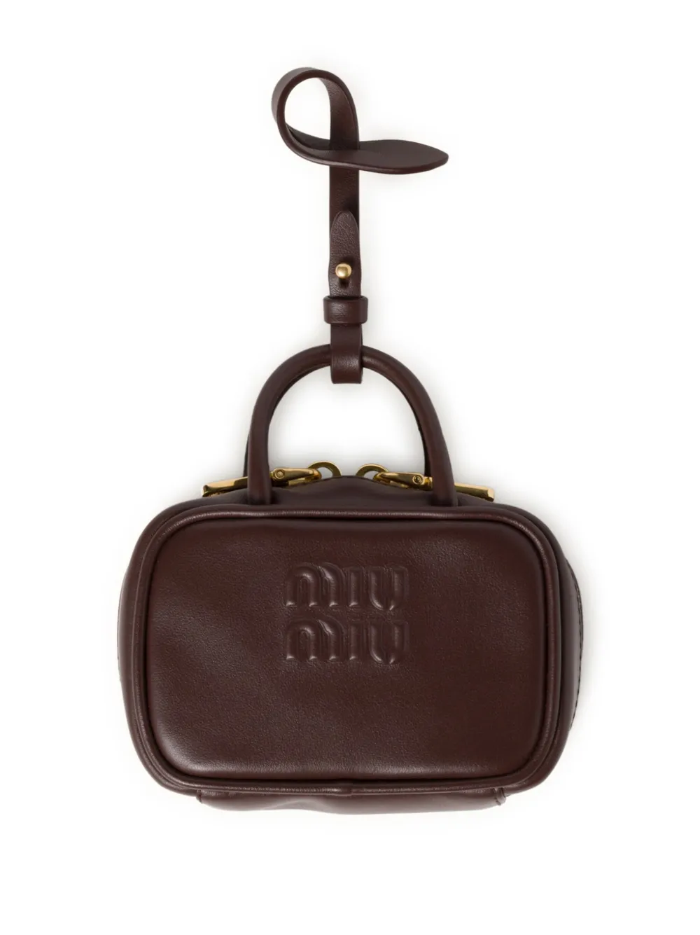 Miu Leren buidel F0NBL Brown