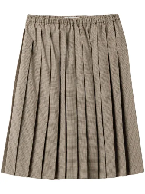Miu Miu checked pleated midi skirt 