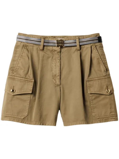 Miu Miu short en coton - Vert - Miu Miu - Modalova