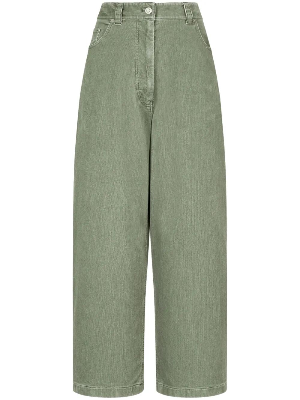 corduroy wide-leg trousers