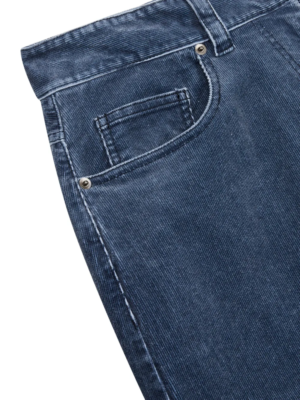 Studio Tomboy Corduroy Wide-leg Trousers In Blue