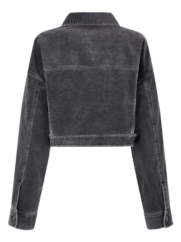 STUDIO TOMBOY Corduroy Cropped Jacket Grey FARFETCH FI