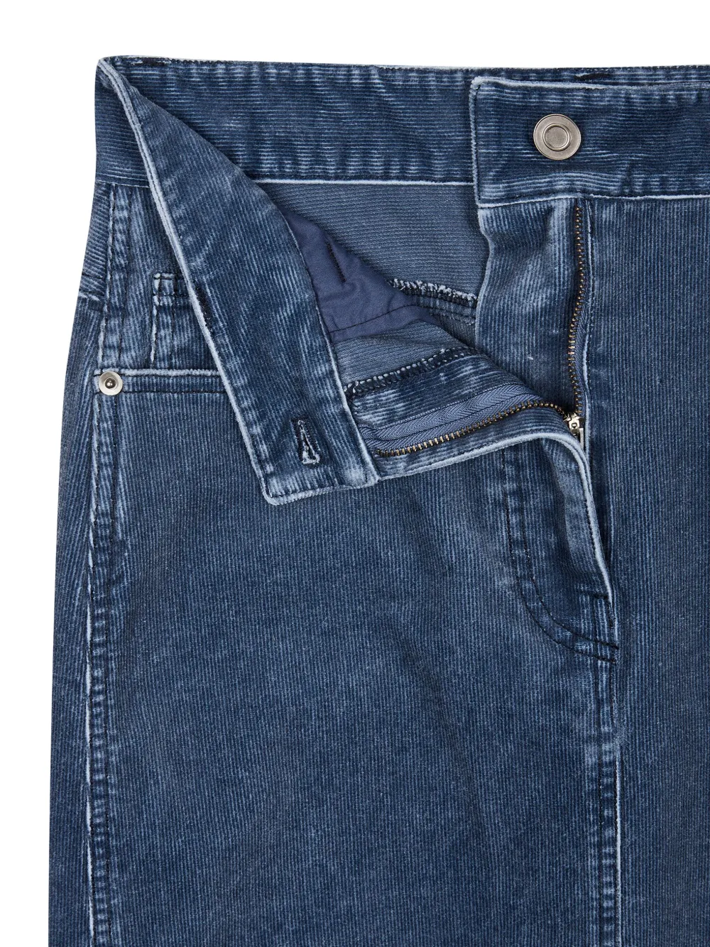 STUDIO TOMBOY Ribfluwelen maxi-rok Blauw