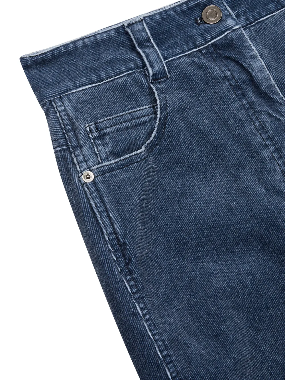 STUDIO TOMBOY Ribfluwelen maxi-rok Blauw