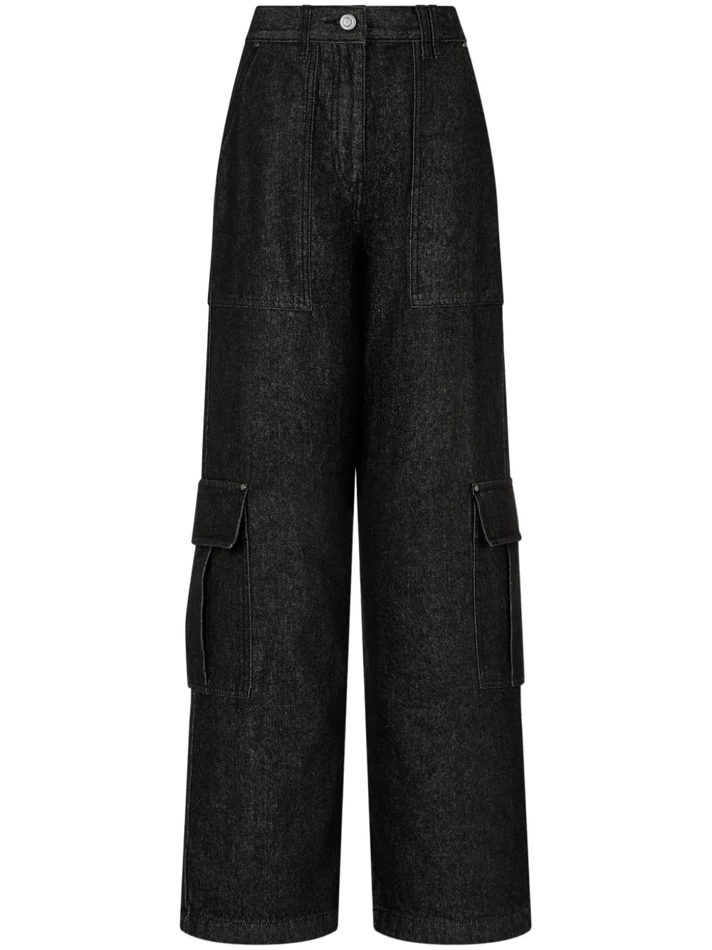 STUDIO TOMBOY wide-leg cargo jeans – Black