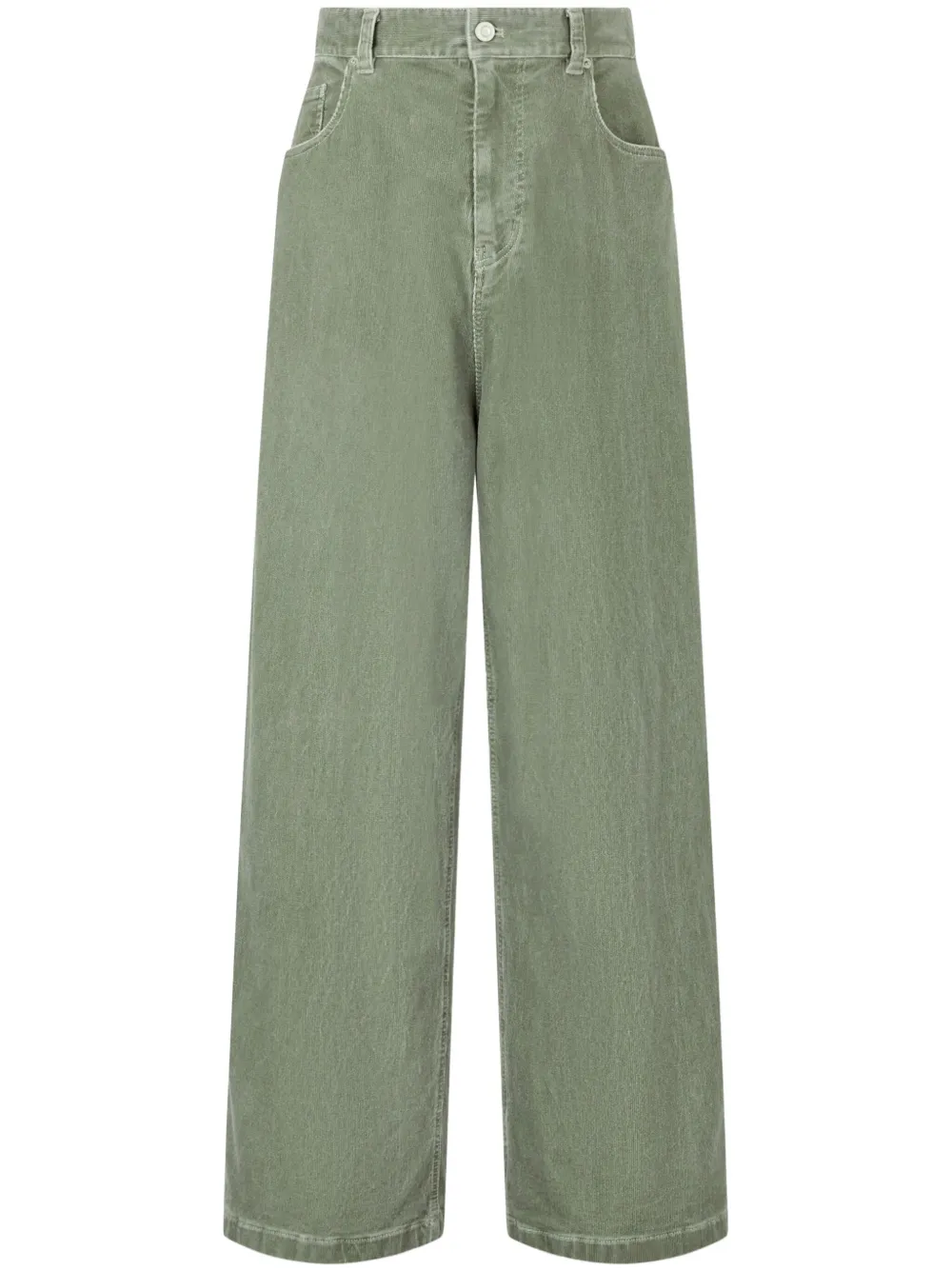 high-waist corduroy pants