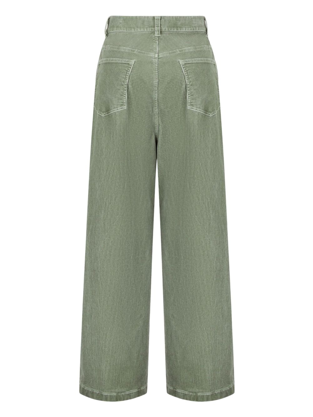 STUDIO TOMBOY high-waist corduroy pants - Groen