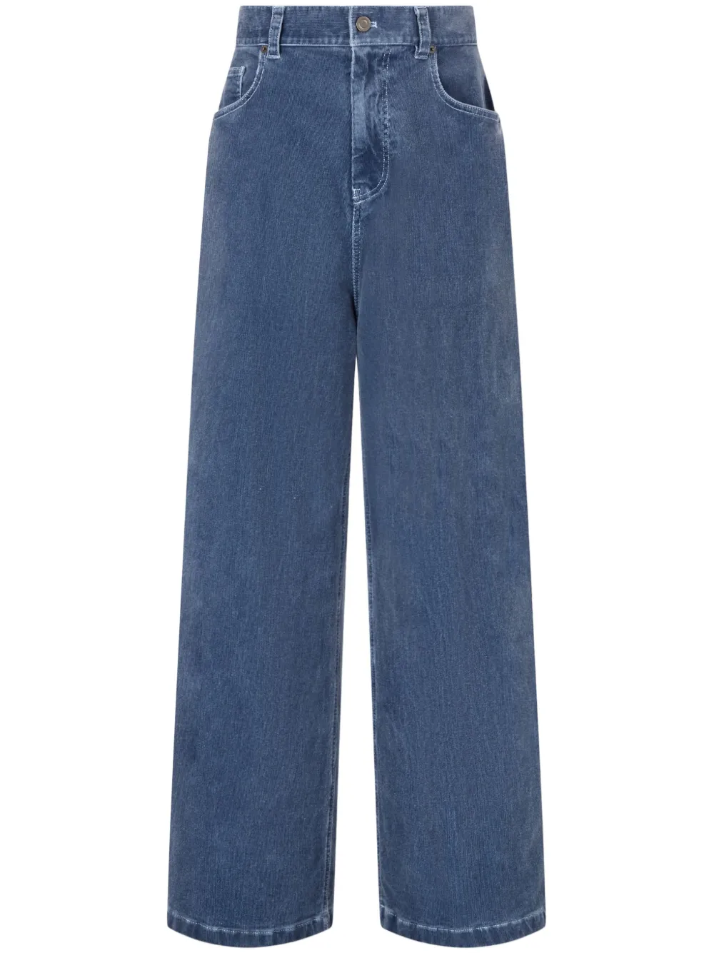 high-waist corduroy pants