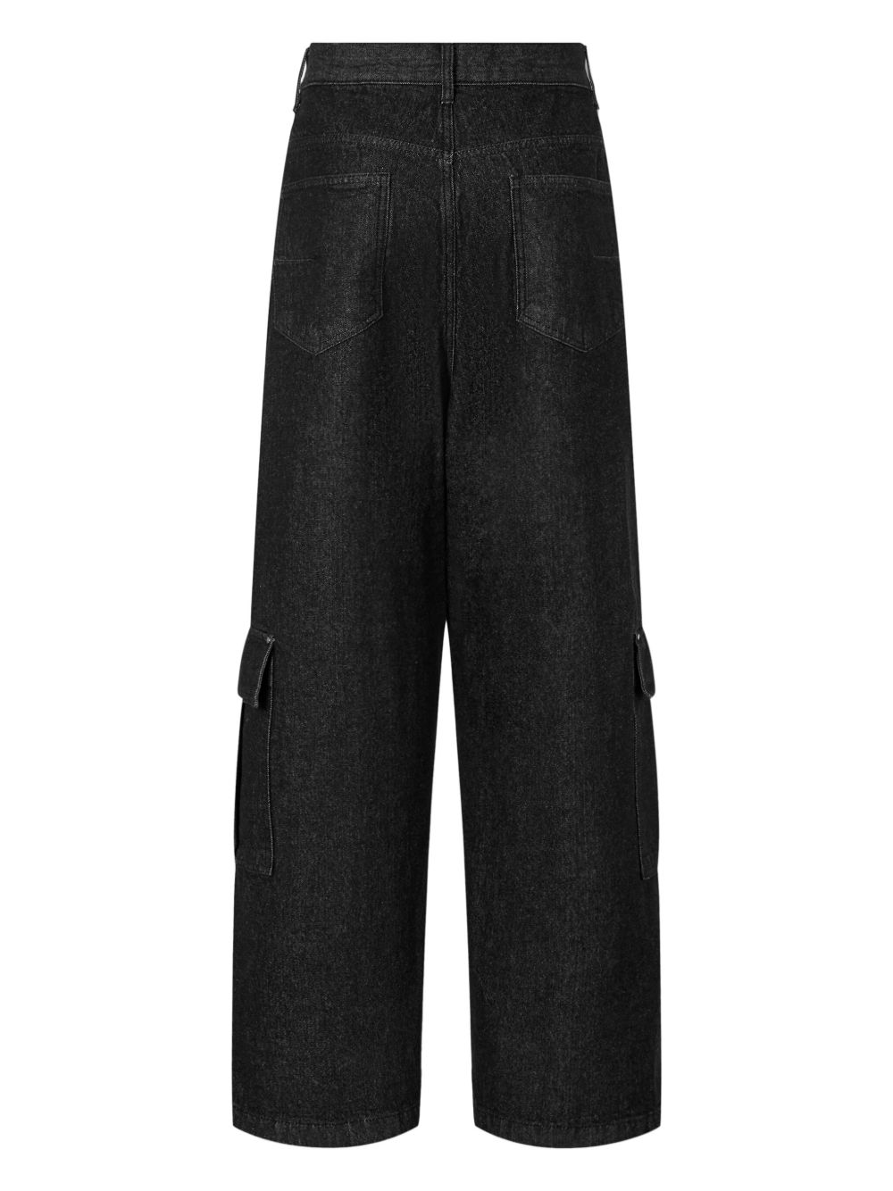 STUDIO TOMBOY High waist denim cargo broek - Zwart