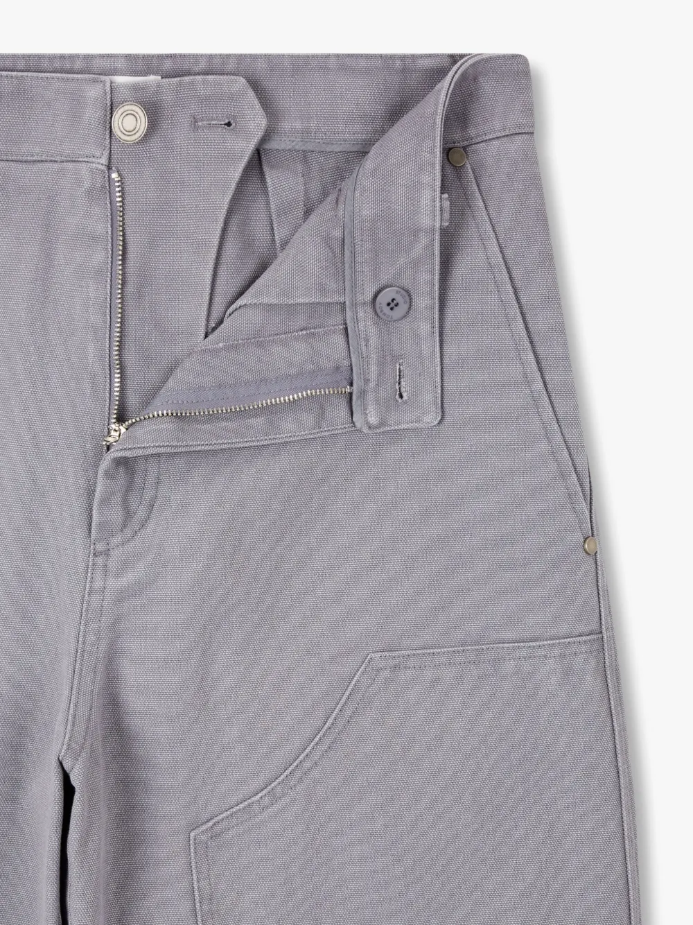 STUDIO TOMBOY Ruimvallende broek met logopatch Grijs