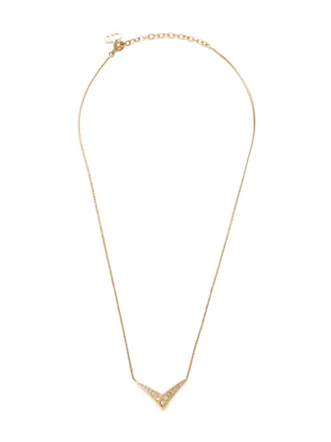 Christian Dior Pre-Owned 2000s rhinestone-embellished pendant necklace